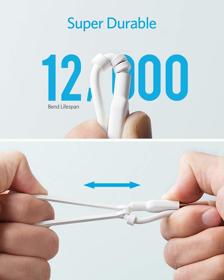 Anker cable with super durable for 12,000 bends lifespan