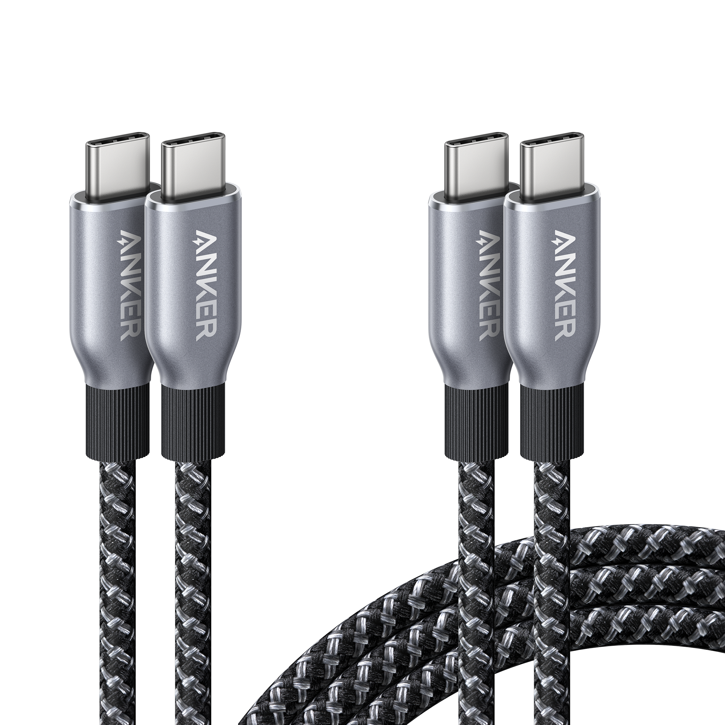 Prime USB-C to USB-C Cable (240W, Upcycled-Braided, 2-Pack)