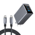 Prime Charger (100W, 3 Ports, GaN) and USB-C to USB-C Cable (240W, 6 ft)