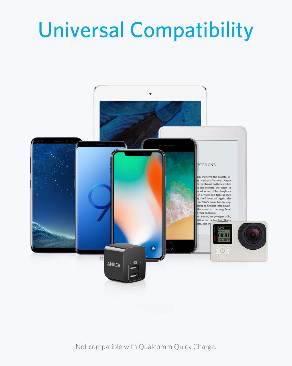 Anker charger with universal compatibility for multiple devices