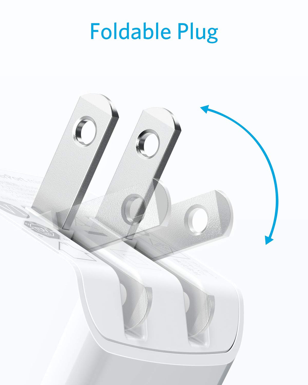 Foldable Plug with travel-friendly design for Anker