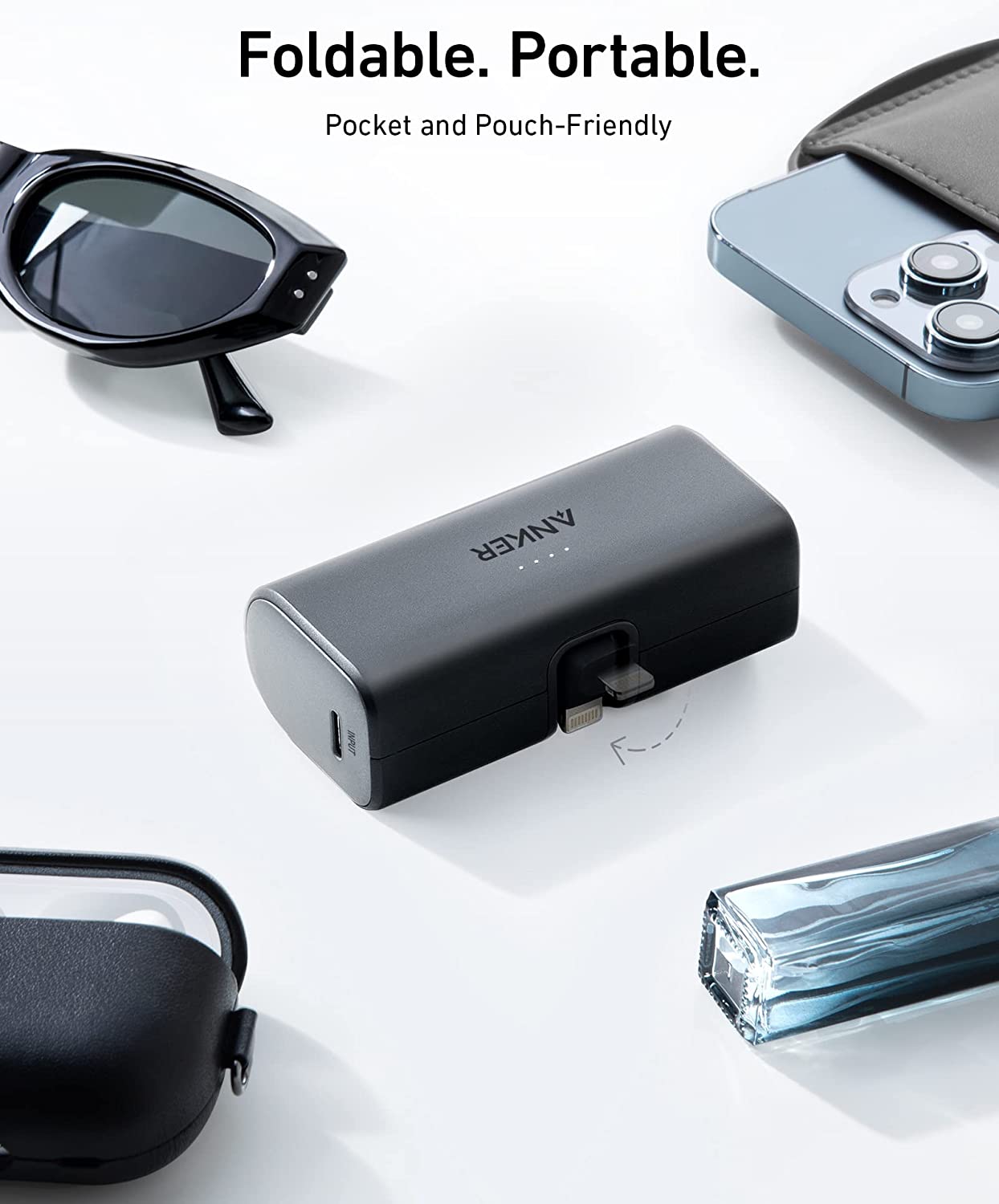 Anker Nano Power Bank (12W, Built-In Lightning Connector)-boa