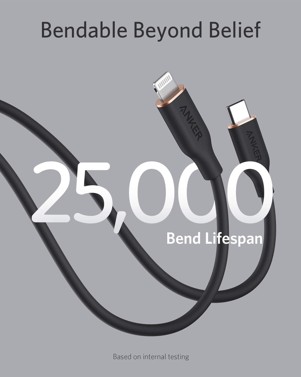 Anker cable with bendable design for bend lifespan