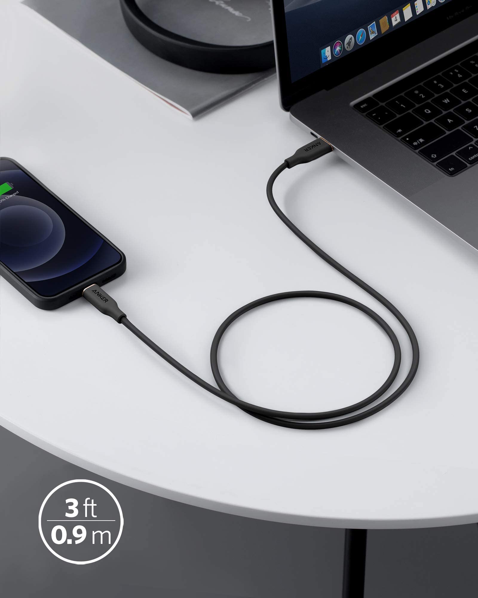Anker cable with 3ft length for laptop connection