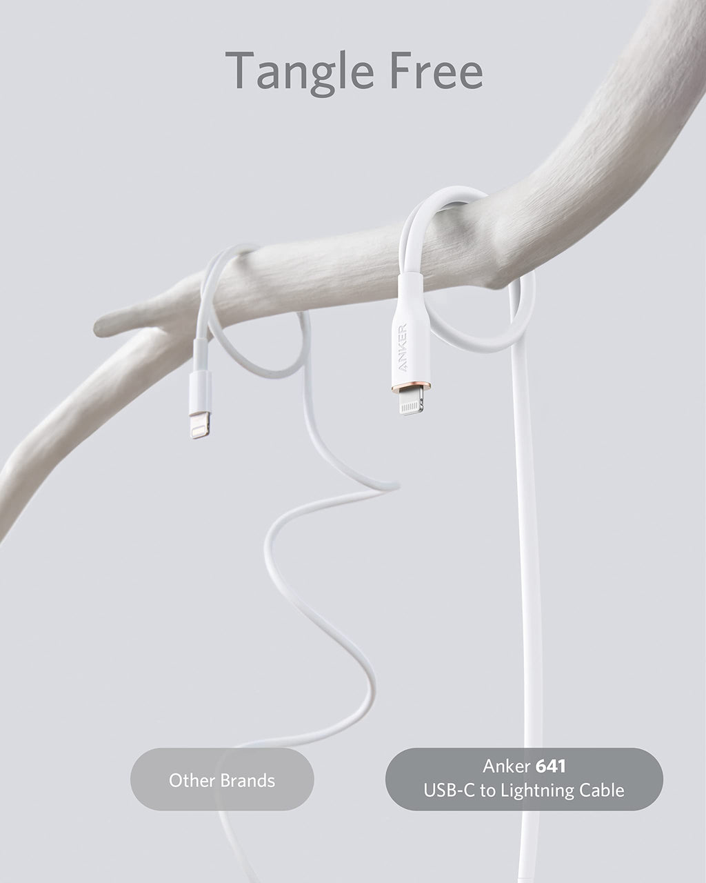 Anker cable with anti-tangle feature for Tangle Free
