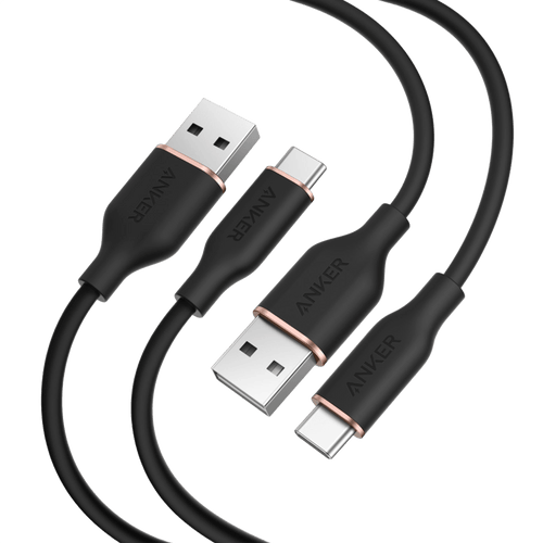 15W USB-A to USB-C Cable 2Pack (3 ft, Silicone)