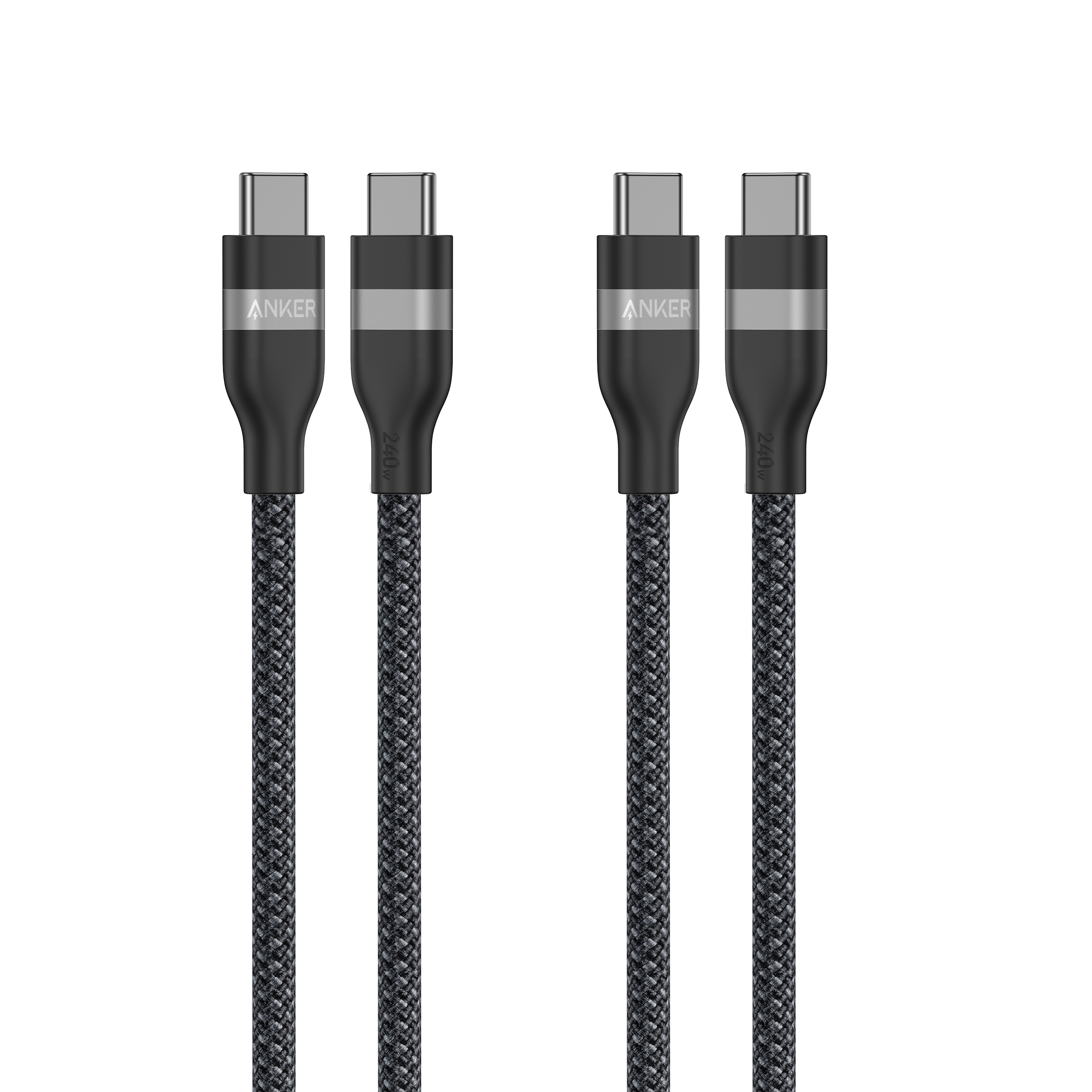 USB-C to USB-C Cable (3 ft / 6 ft, 240W, Upcycled-Braided, 2-Pack)