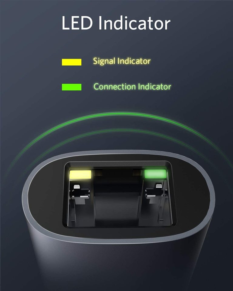 Anker with LED indicator for signal and connection