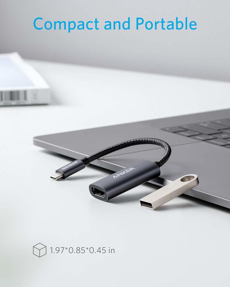 Anker adapter with compact and portable design for USB-C Keyword