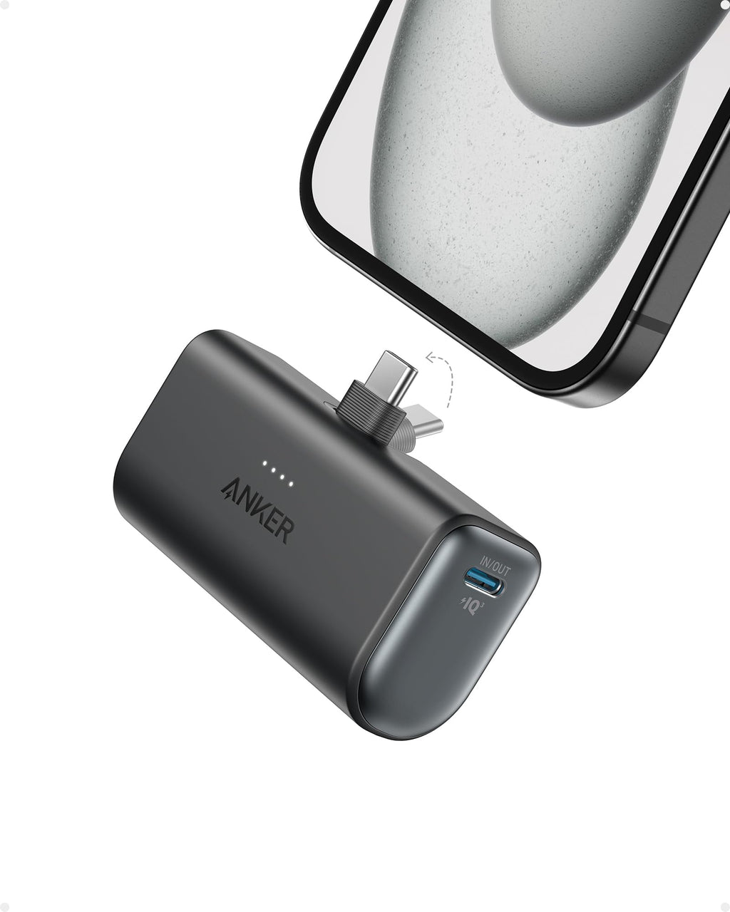 Refurbished Nano Power Bank (22.5W, Built-In USB-C Connector)