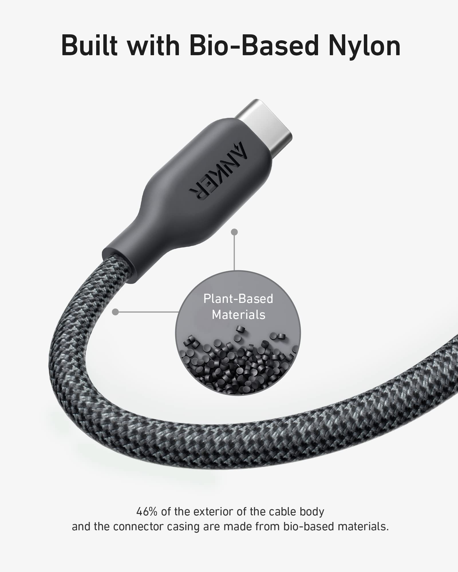 Anker cable with bio-based nylon plant-based feature