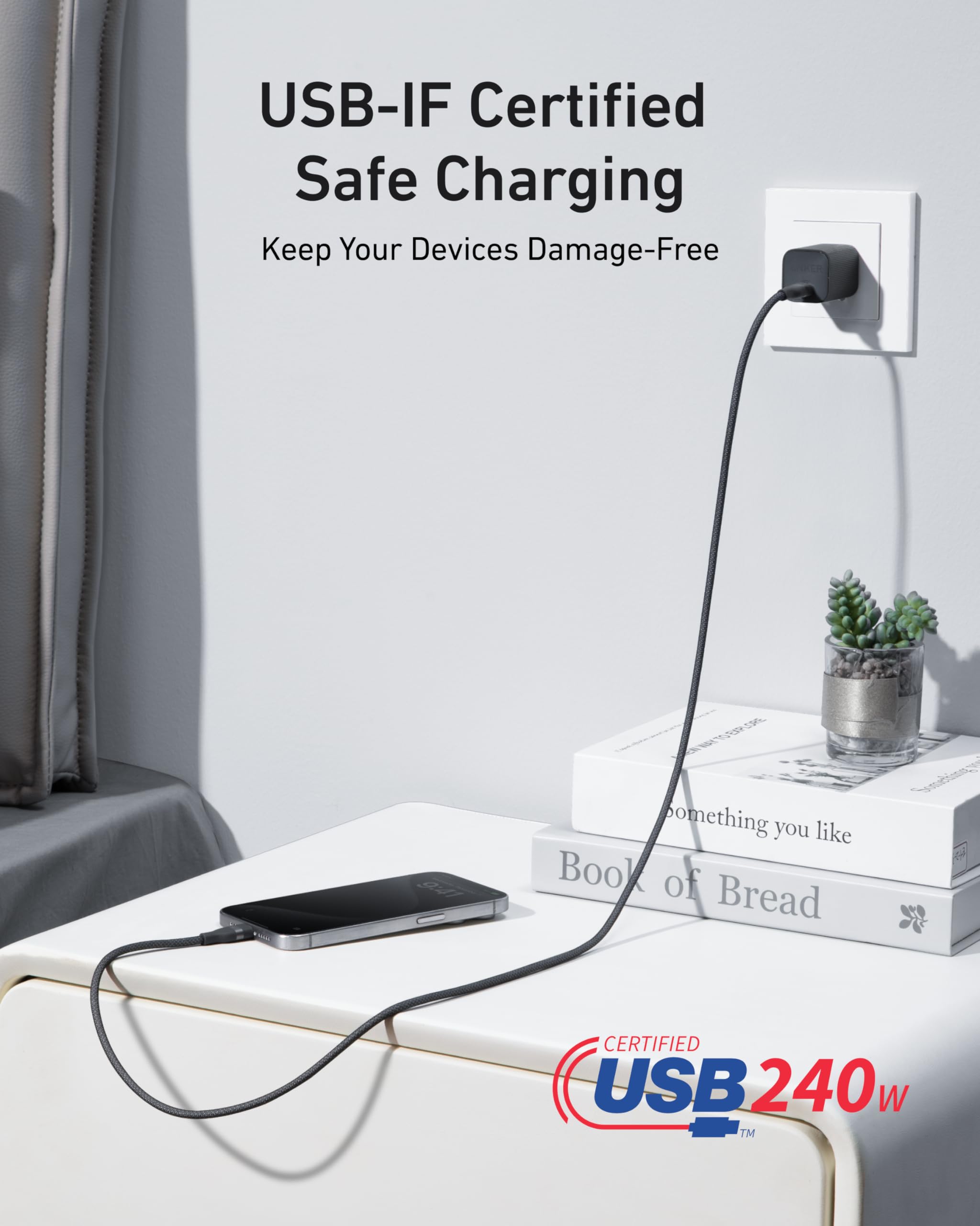 Anker 240W cable for USB-C fast charging EN
