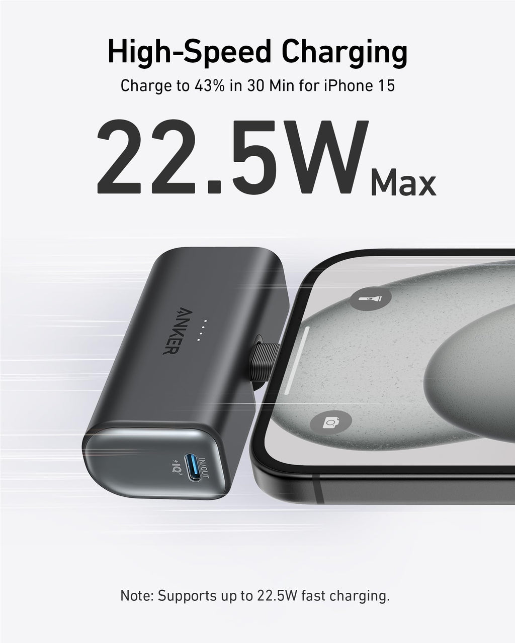 Anker charging device for 22.5W fast charging, EN