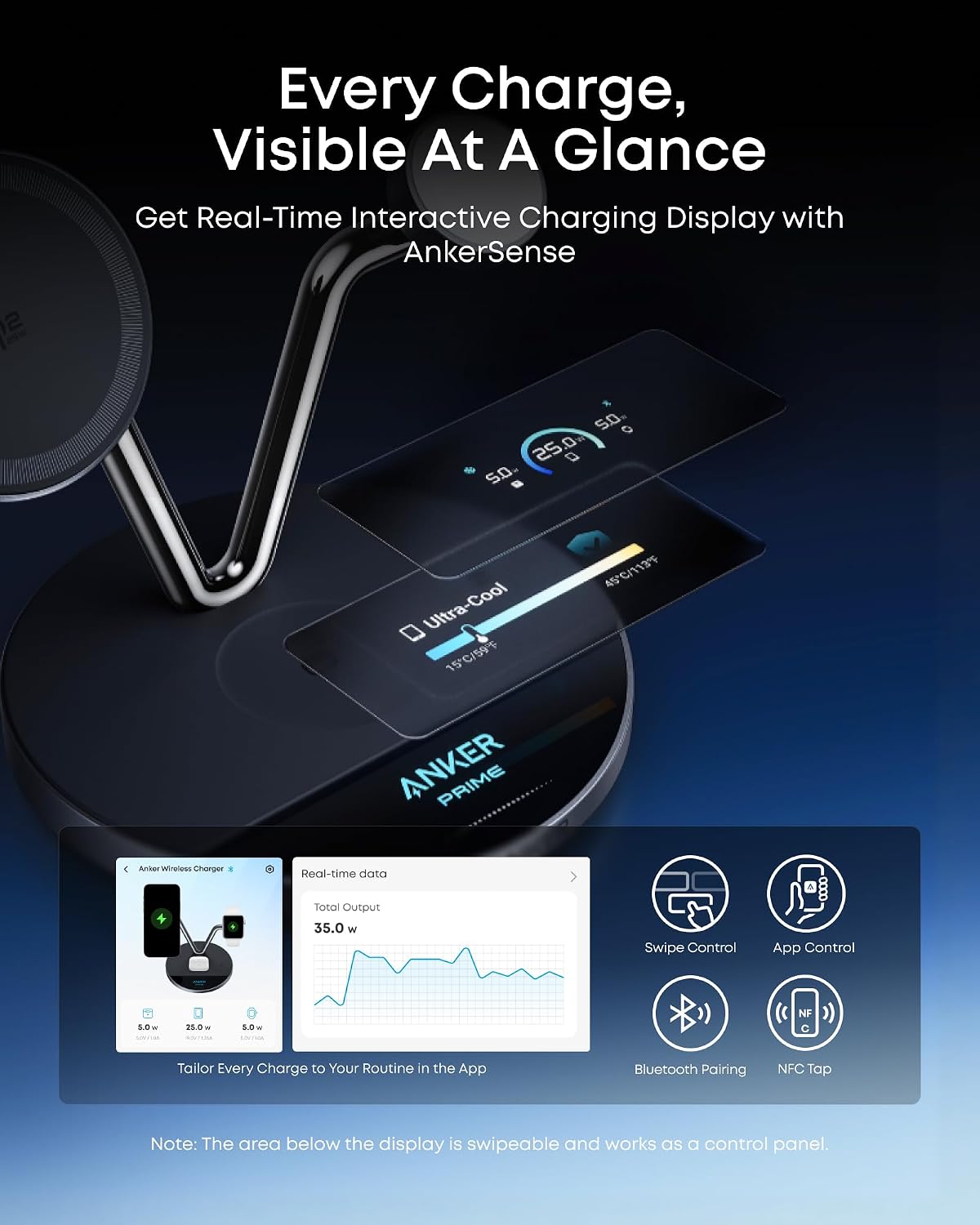 Anker Prime Wireless Charging Station (3-in-1, MagGo, AirCool, Dock Stand)