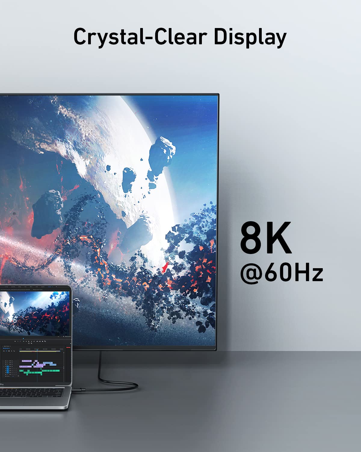 Anker cable for 8K display with laptop connection
