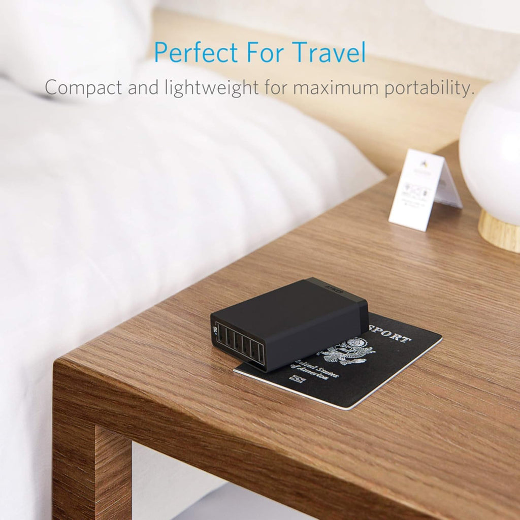 Anker charger with compact design for travel convenience