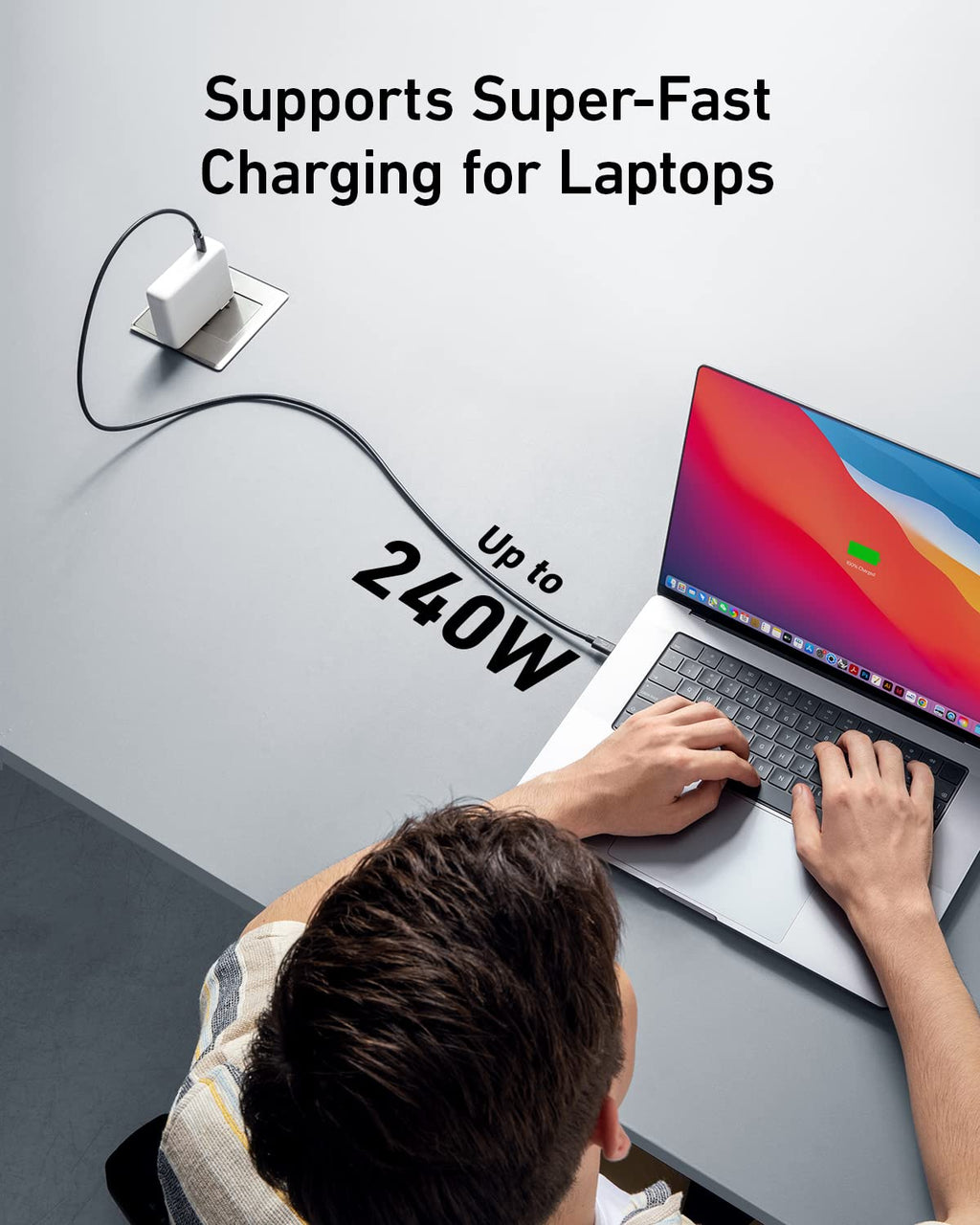 Anker cable for laptop super-fast charging up to 240W