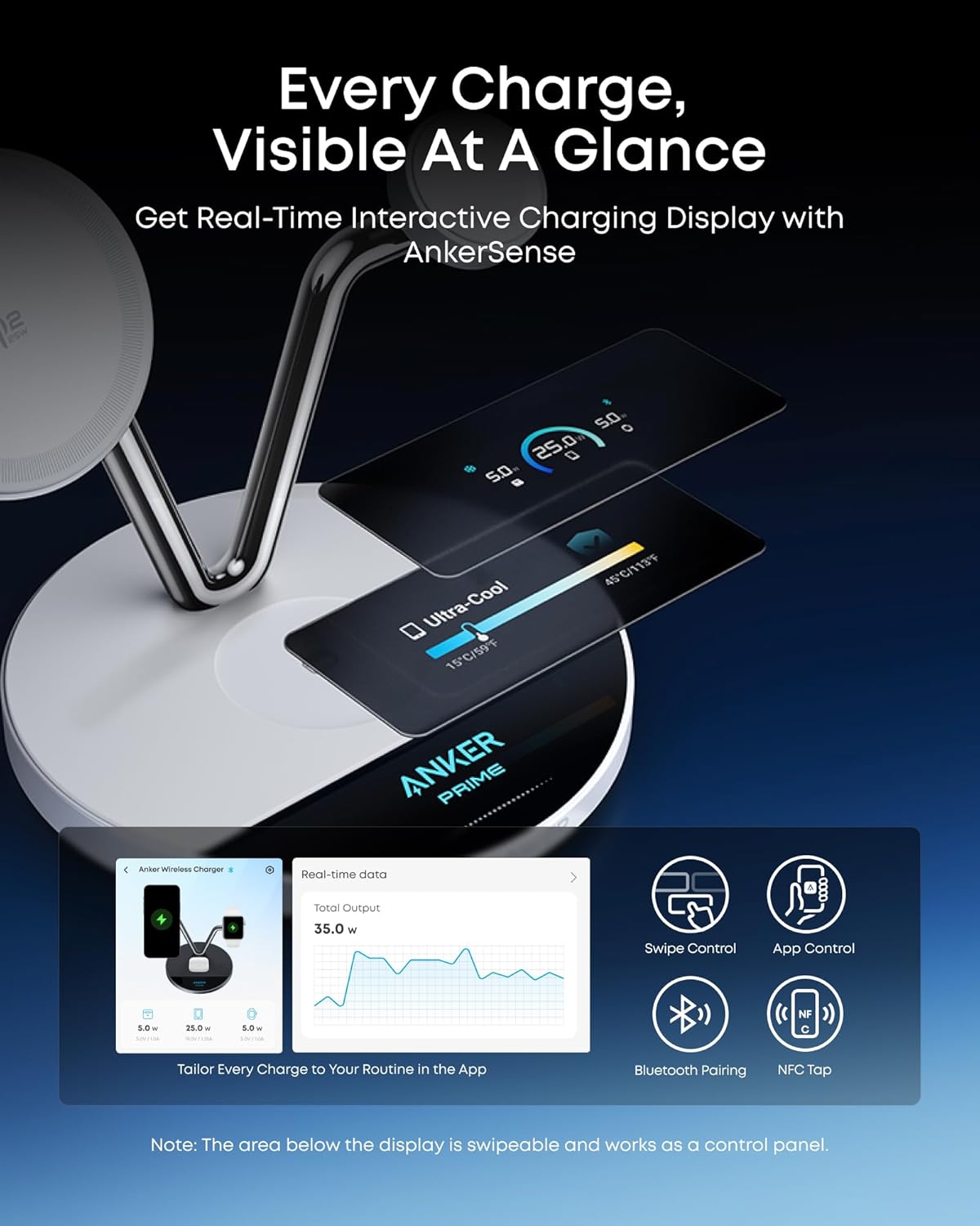 Anker Prime Wireless Charging Station (3-in-1, MagGo, AirCool, Dock Stand)
