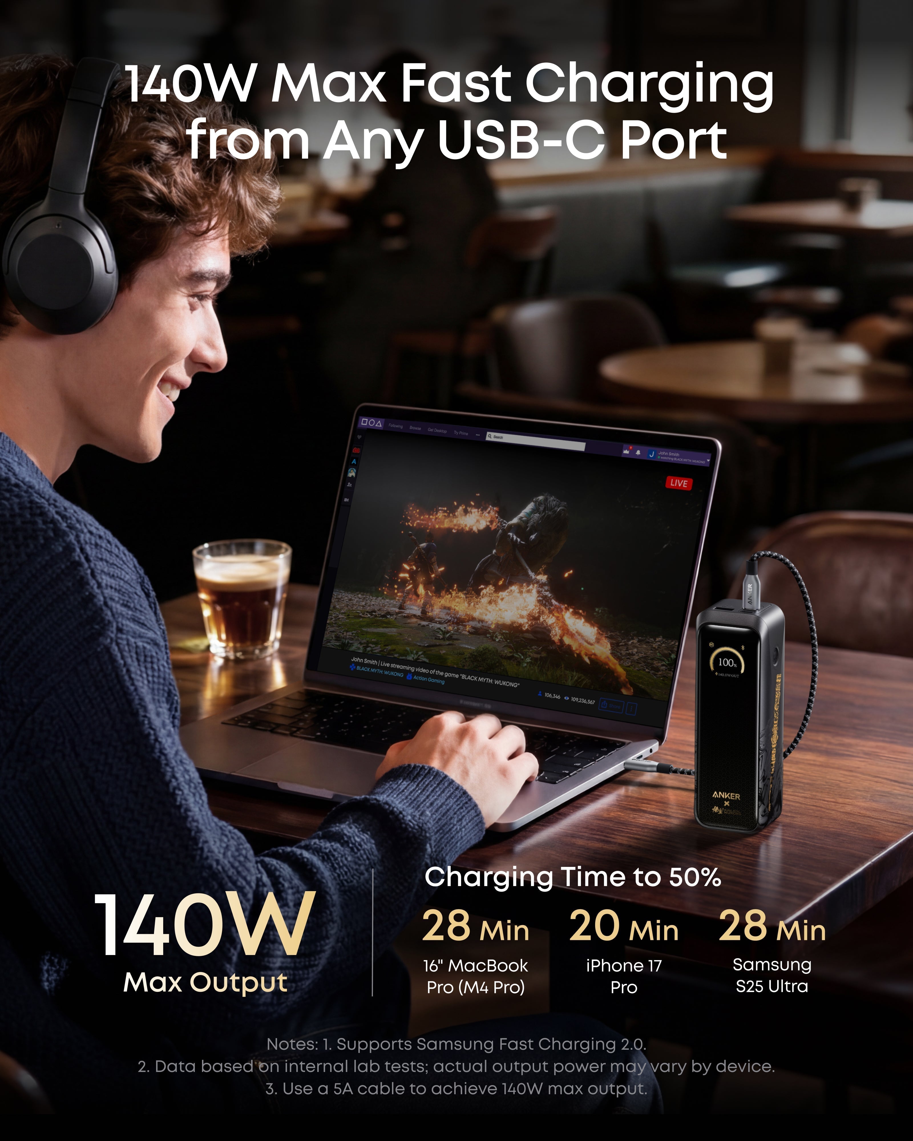 Anker Prime Power Bank (20K, 220W) Black Myth: Wukong Edition