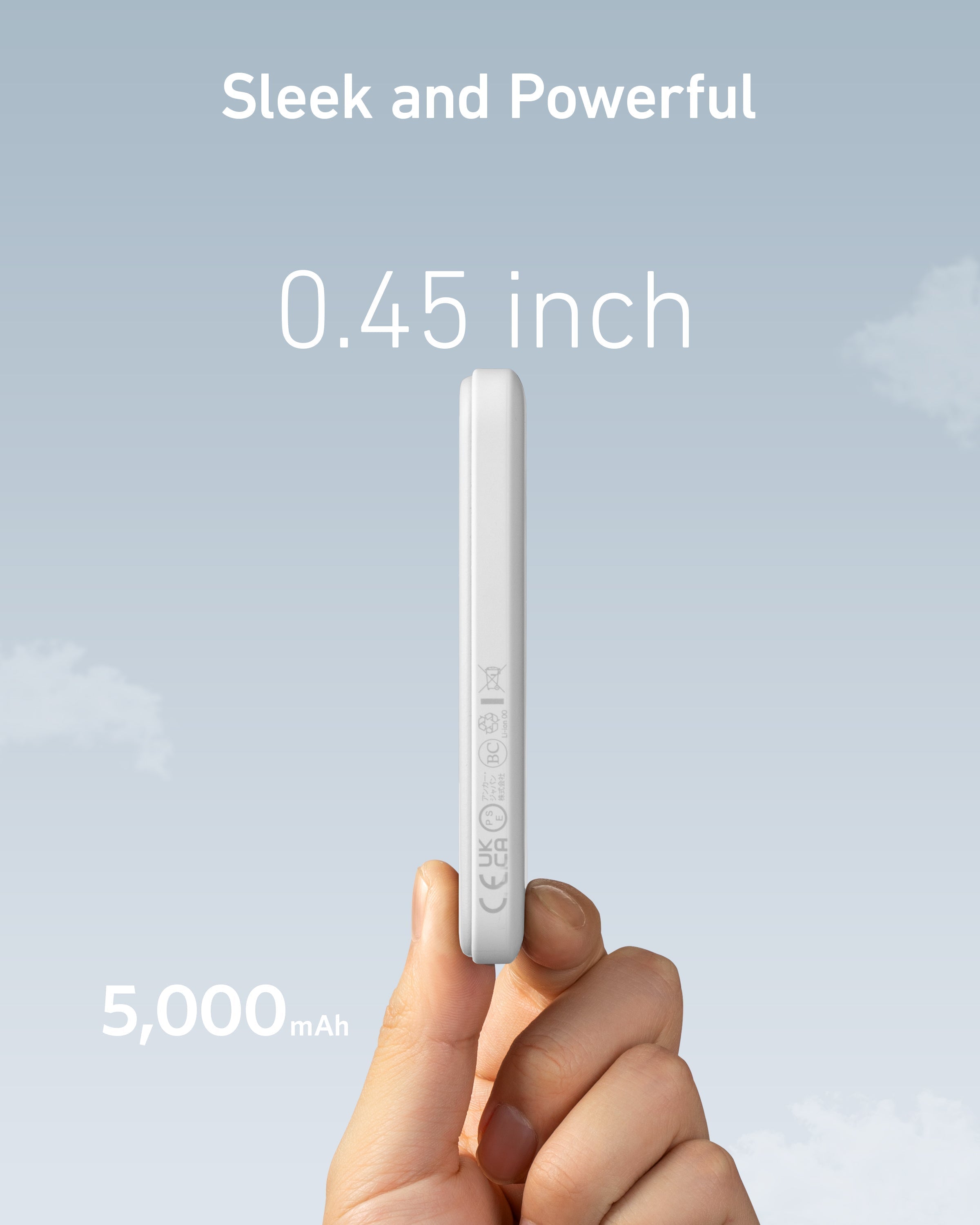 Anker magnetic battery 0.45 inch sleek for 5000mAh power