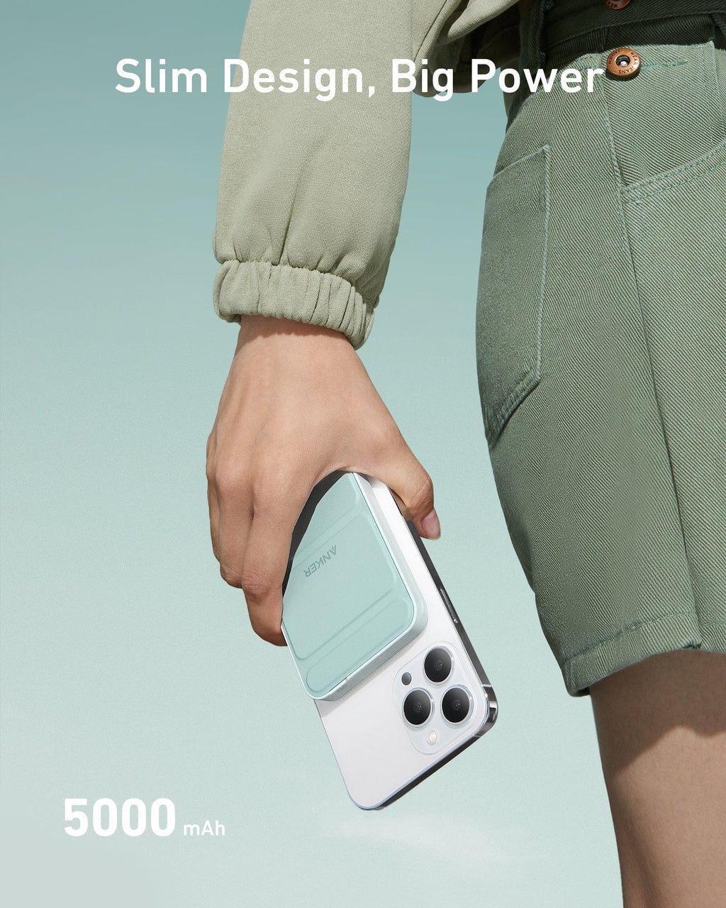 Anker slim magnetic power bank for iPhone with 5000mAh