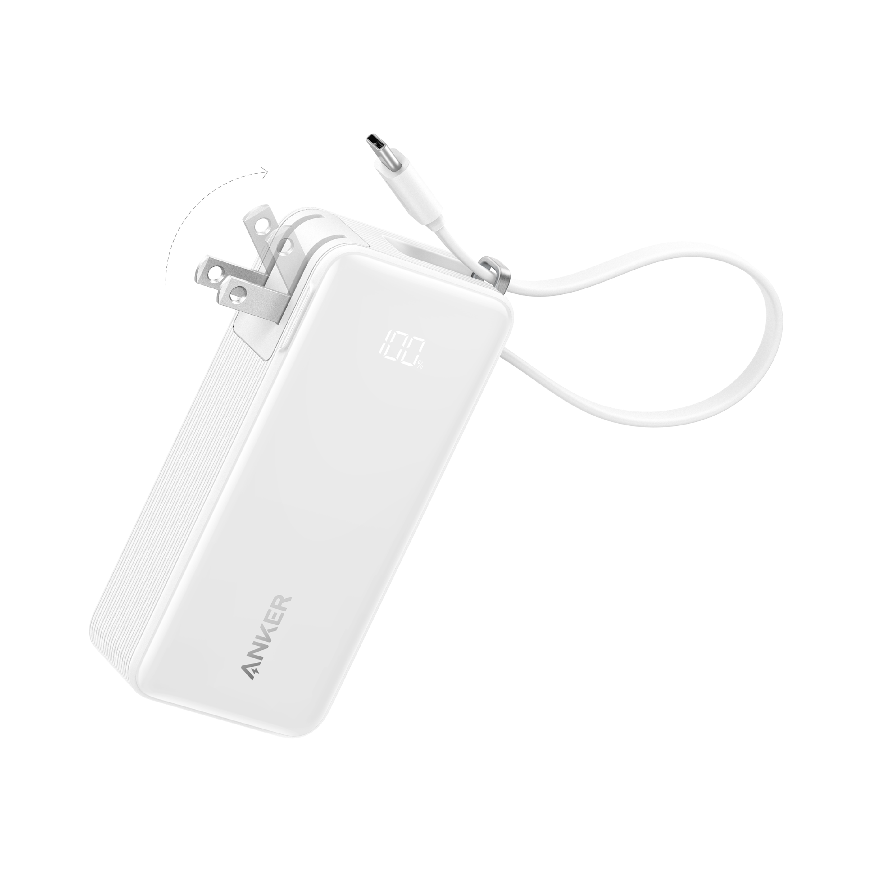 Power Bank (10K, Fusion, Built-In Cable)