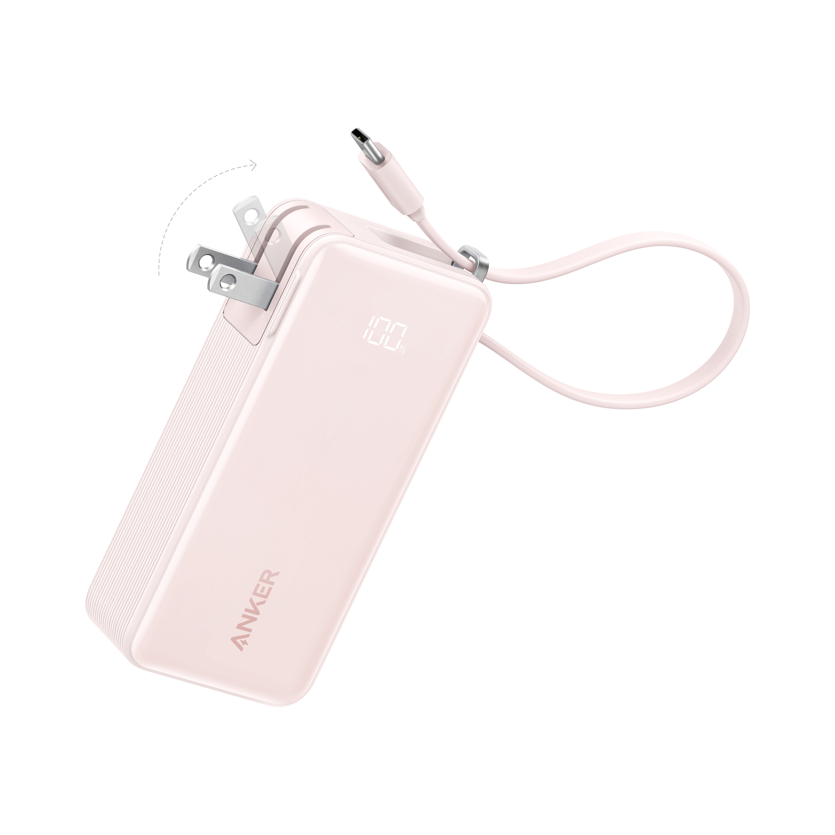 Power Bank (10K, Fusion, Built-In Cable)