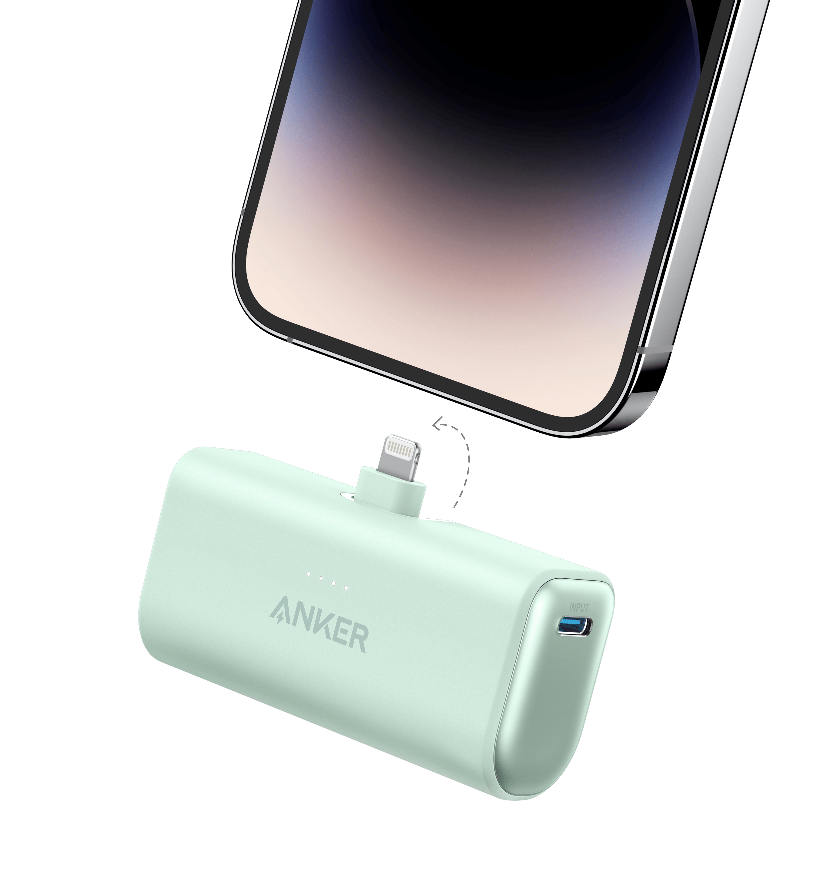 Nano Power Bank (12W, Built-In Lightning Connector)-boa