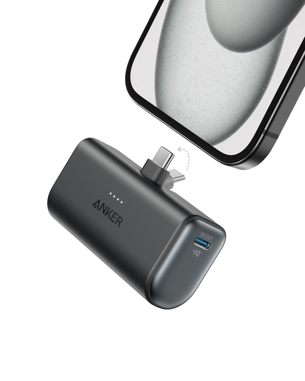 Nano Power Bank (22.5W, Built-In USB-C Connector)