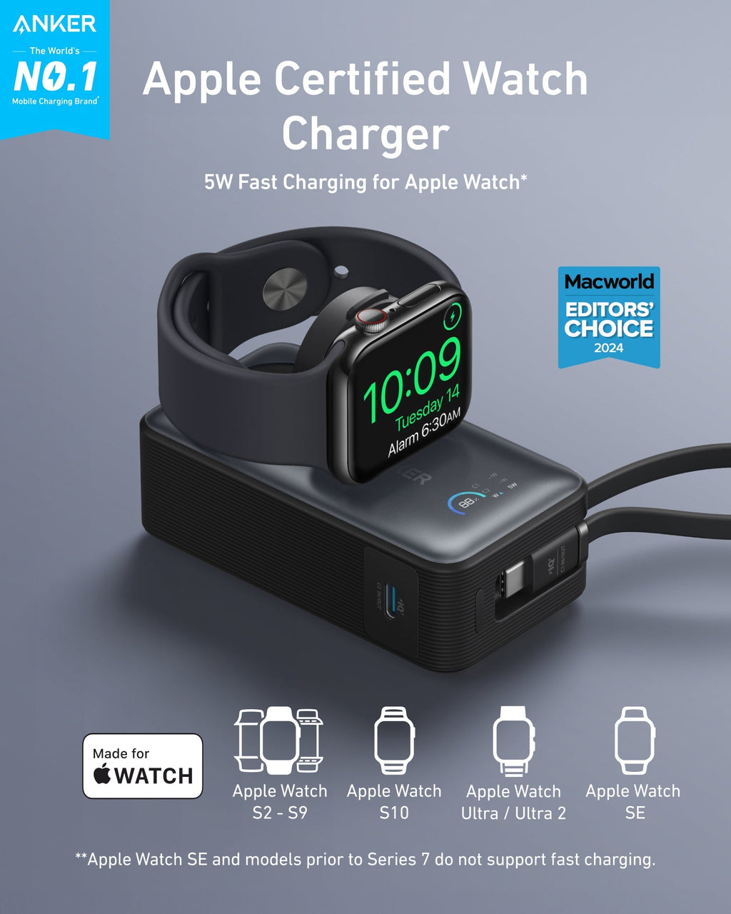 Anker for Apple Watch with certified fast charging