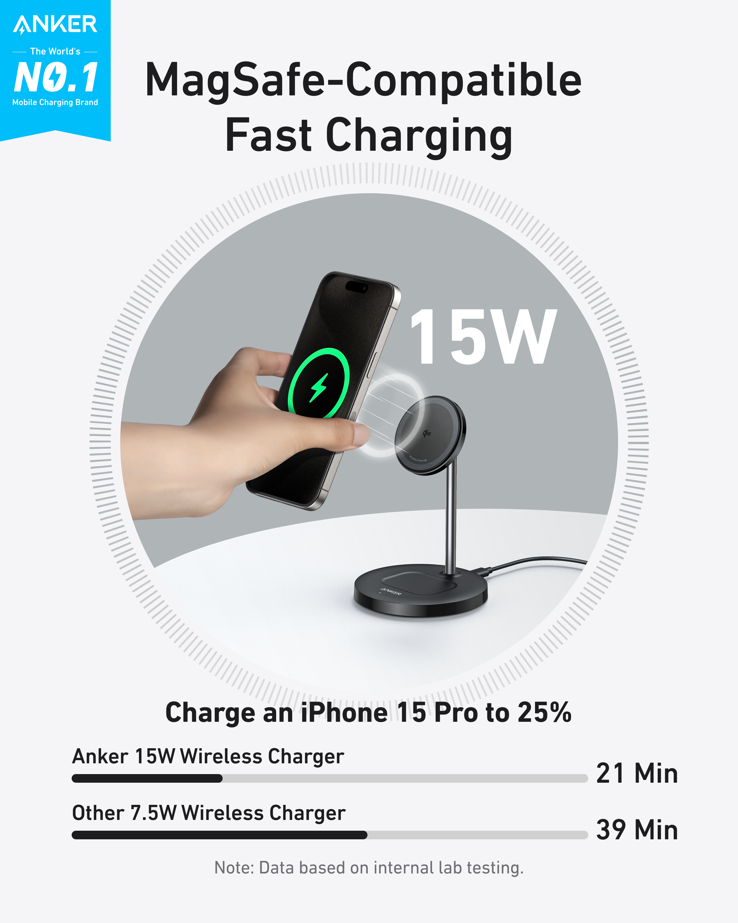Anker MagGo Wireless Charger (2-in-1, Stand)