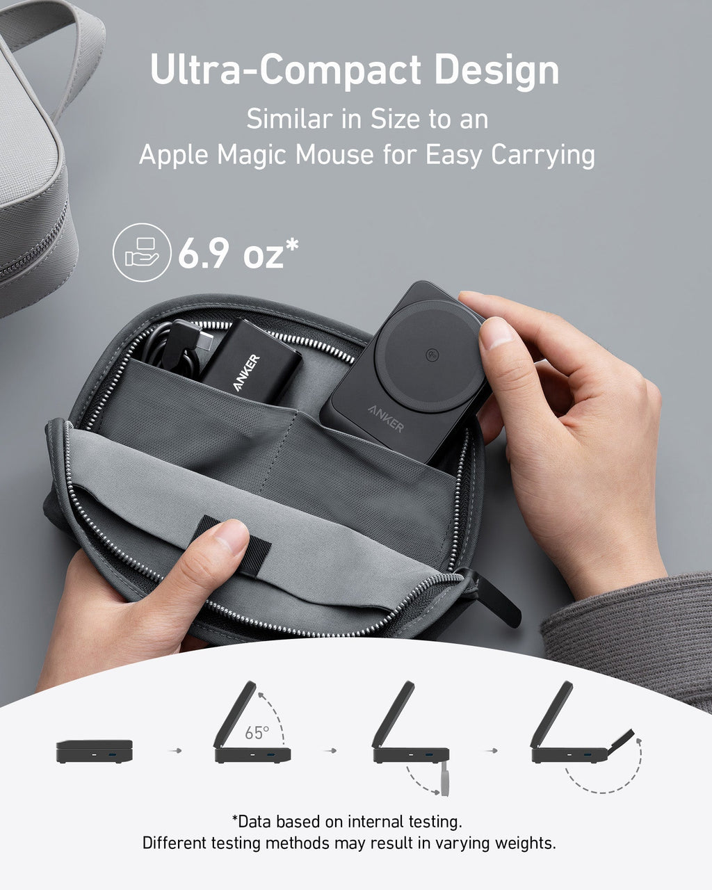 Refurbished Anker MagGo Wireless Charging Station (Foldable 3-in-1)