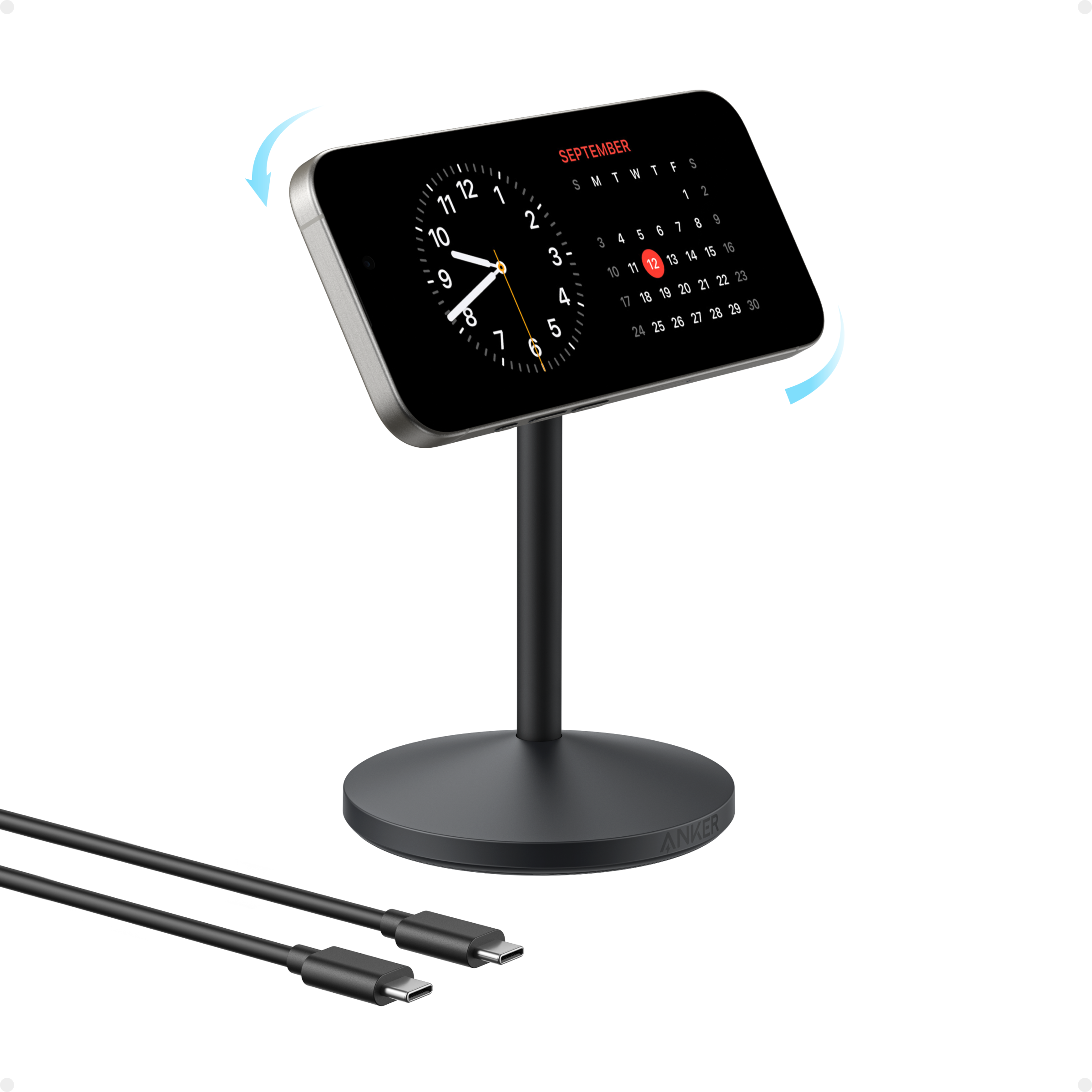 Anker phone stand with rotating display for desk