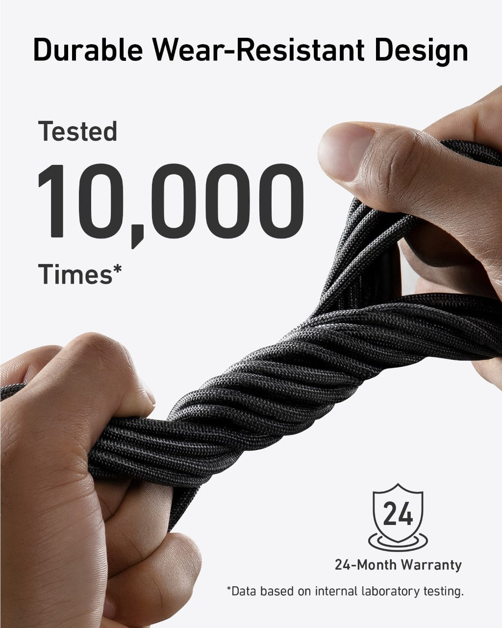 Anker cable with wear-resistant braided design for durability