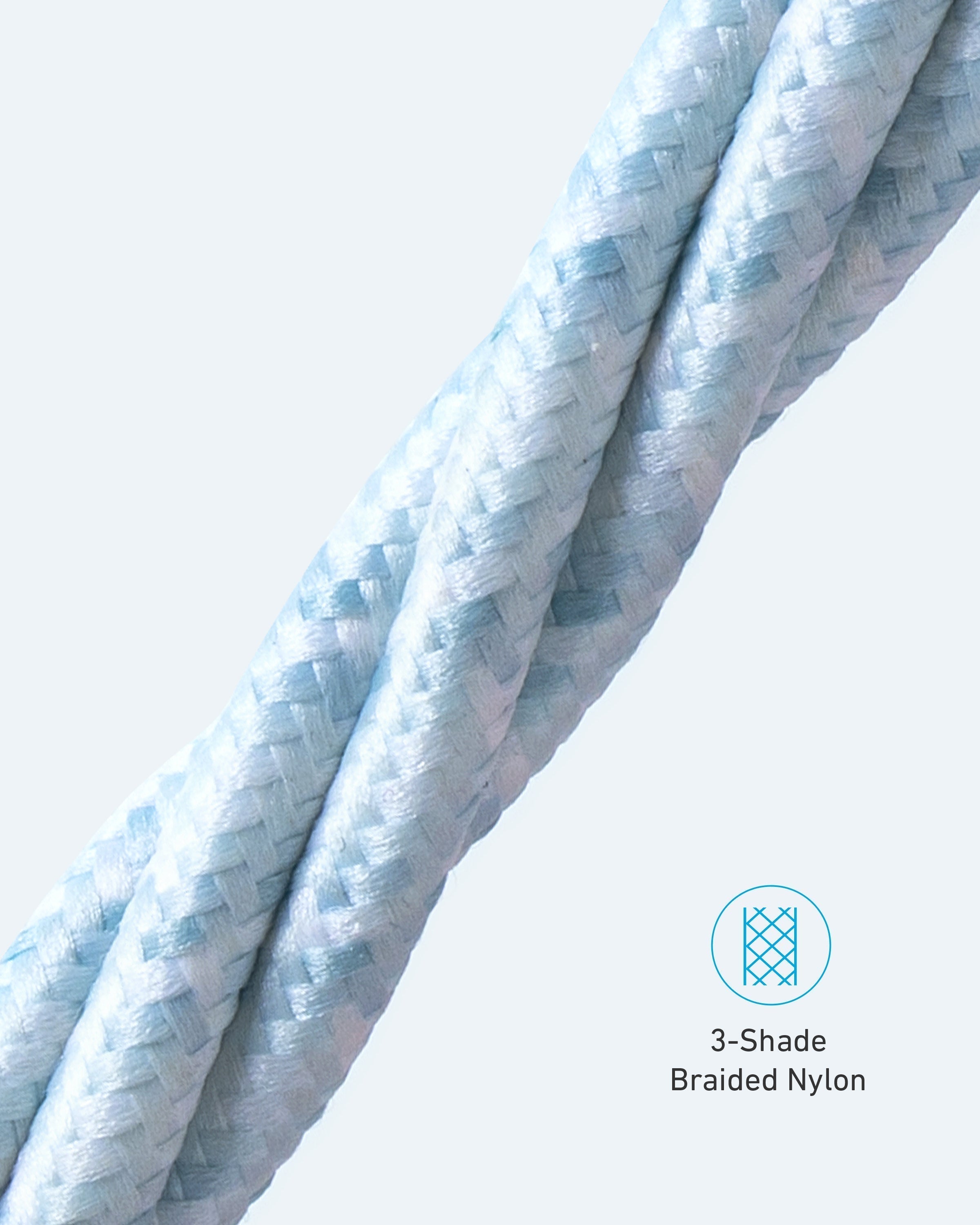 Anker with 3-shade braided nylon for durable cable