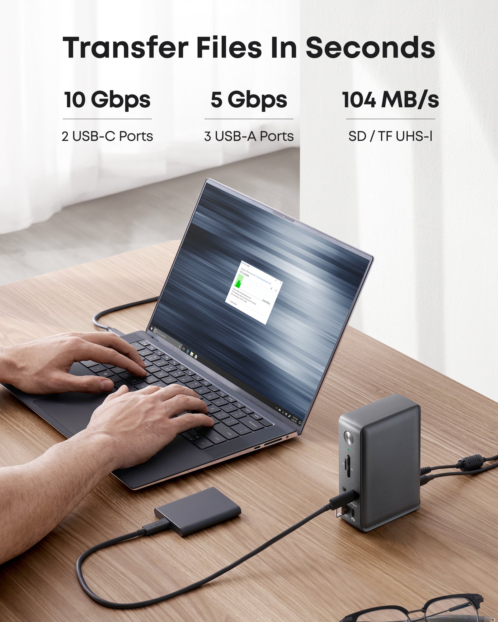 Anker for fast file transfer with multiple USB ports