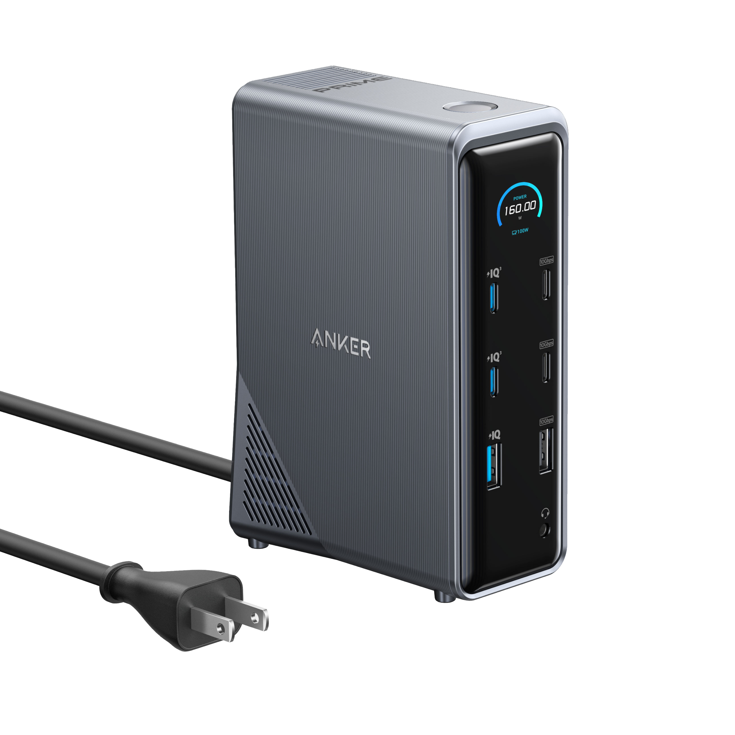 Prime Charging Docking Station (14-in-1, Dual Display, 160W)