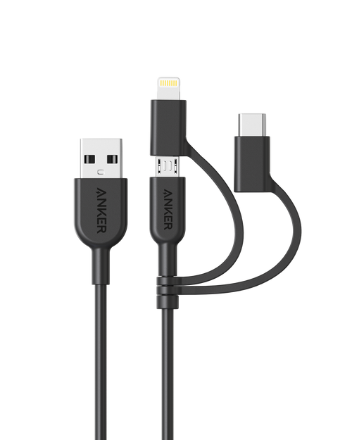 321 USB-A to Lightning Cable (3 ft 3-in-1)
