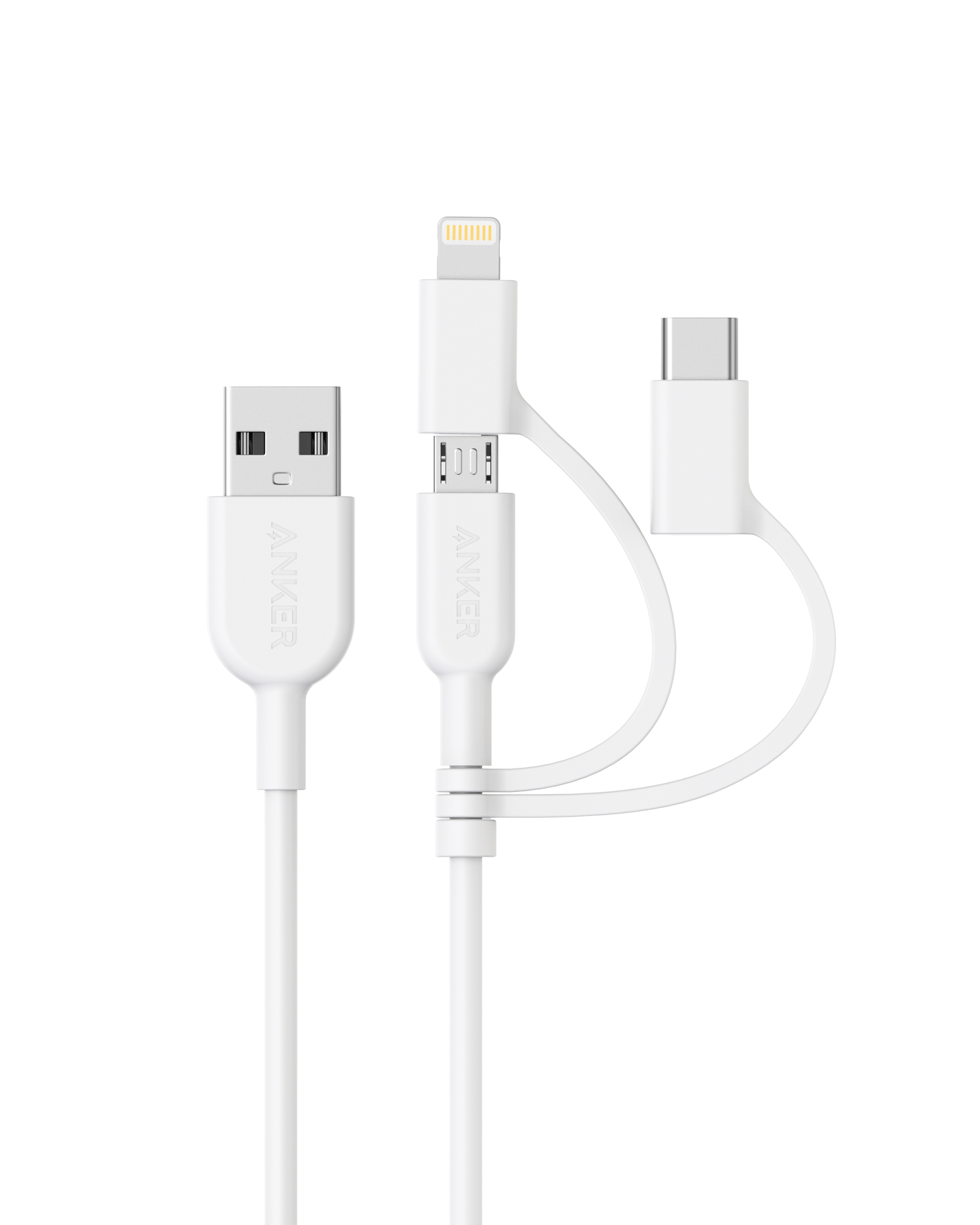 321 USB-A to Lightning Cable (3 ft 3-in-1)
