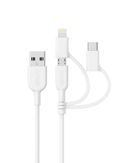 321 USB-A to Lightning Cable (3 ft 3-in-1)