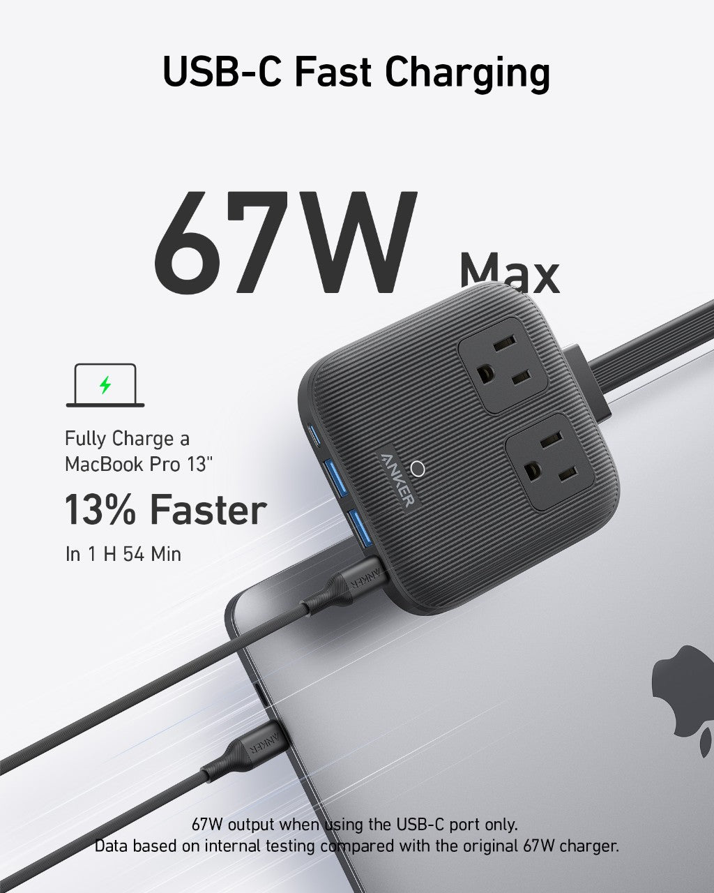 Anker with USB-C fast charging for MacBook Pro 13