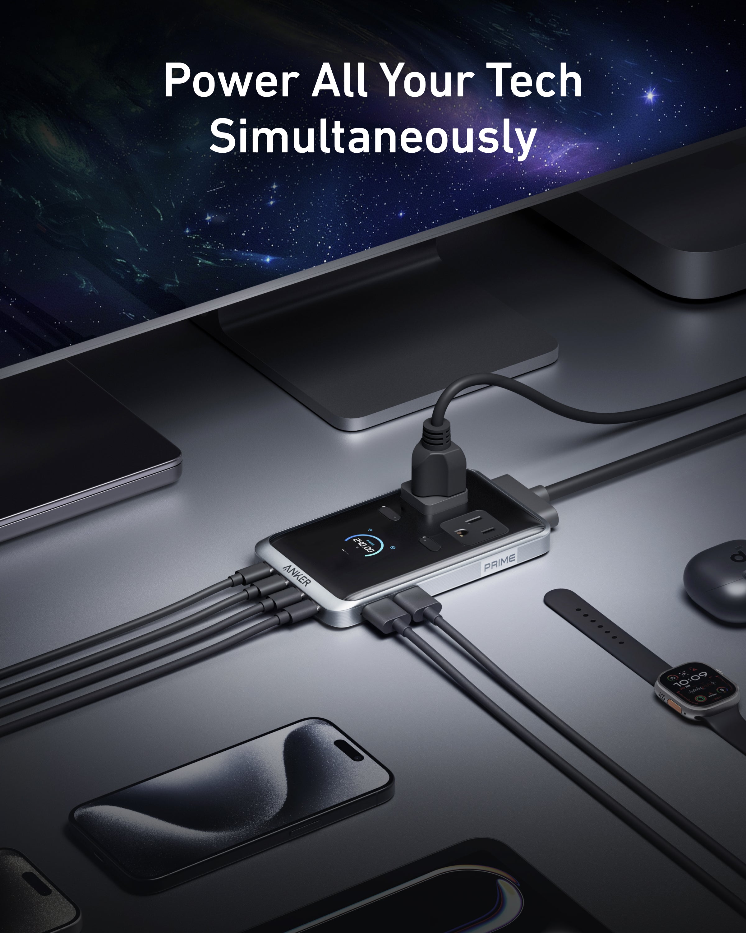 Anker charging station with multiple devices for tech setup