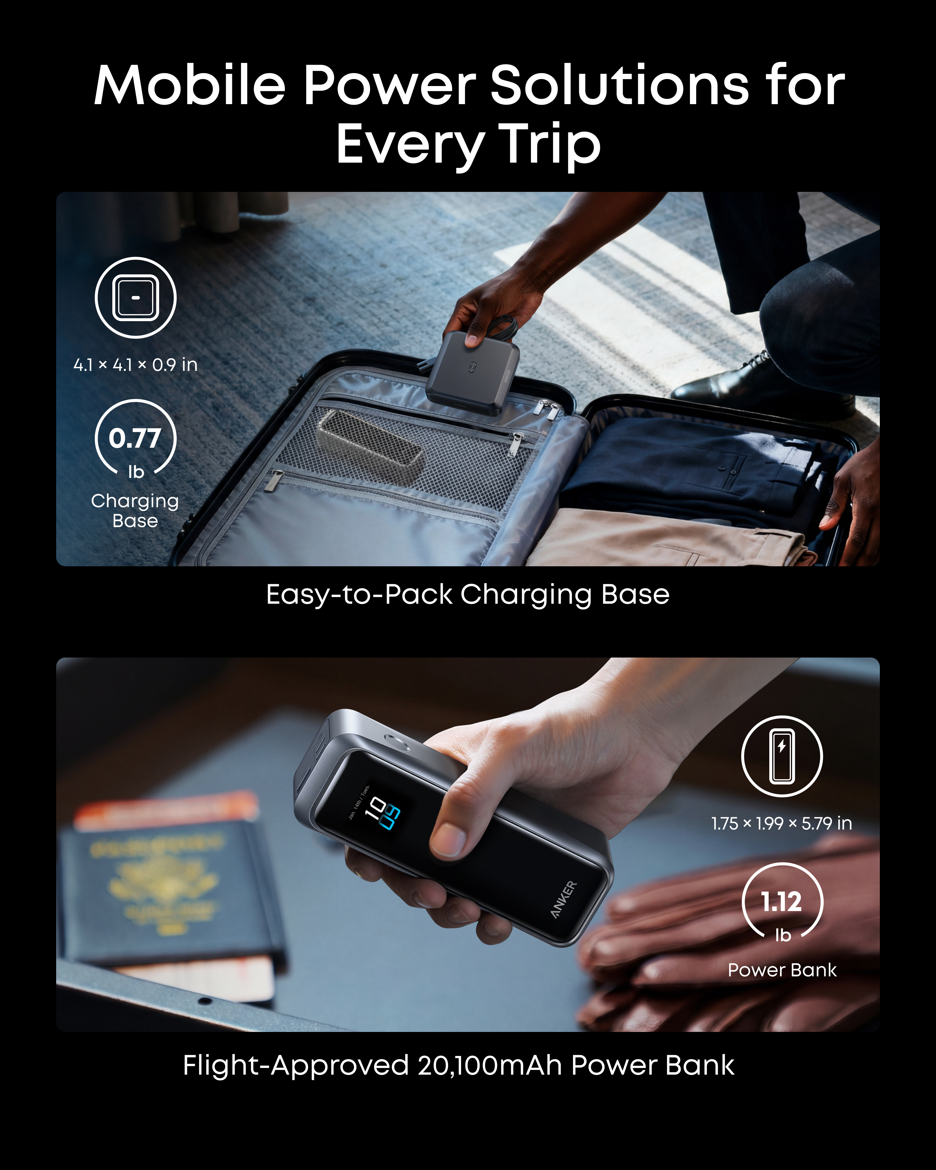Anker Prime Power Bank (20K, 220W) with Charging Base