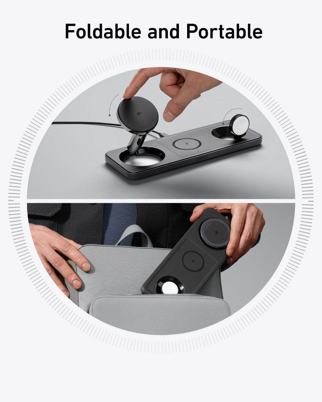 Refurbished Anker MagGo Wireless Charging Station (3-in-1 Pad)