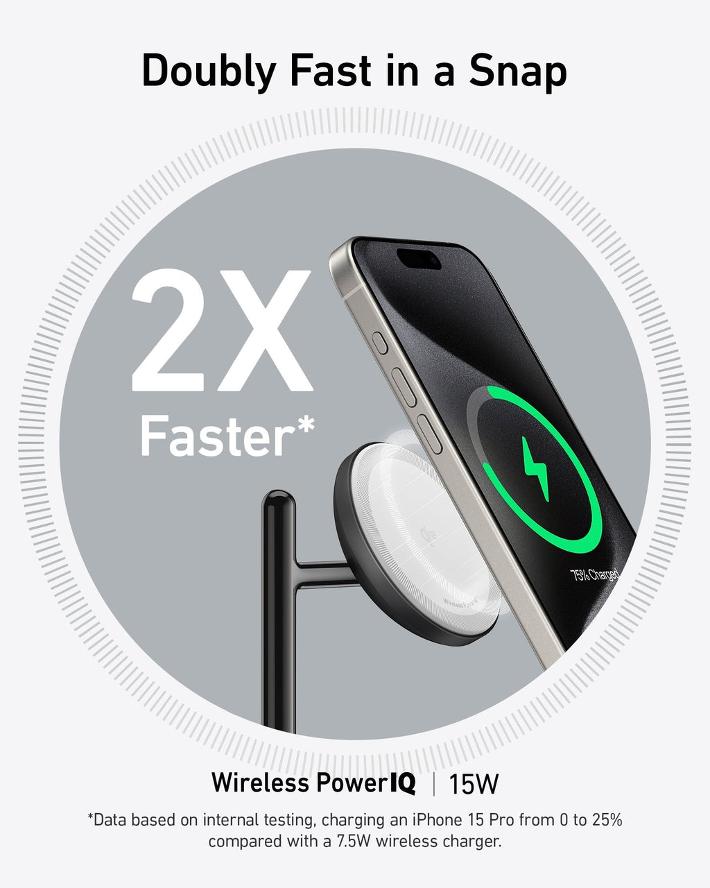 Refurbished Anker MagGo Wireless Charging Station (3-in-1 Stand)