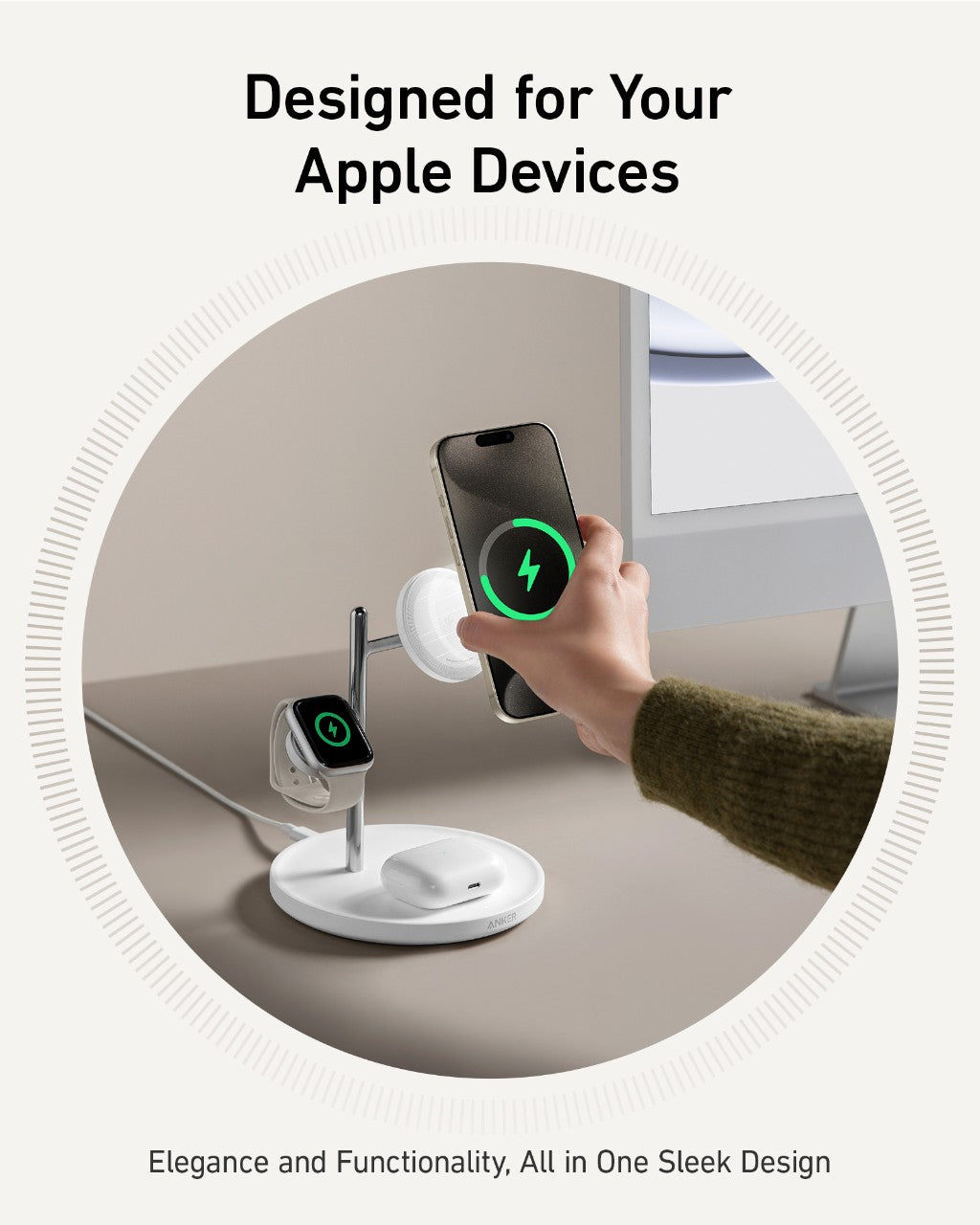 Refurbished Anker MagGo Wireless Charging Station (3-in-1 Stand)
