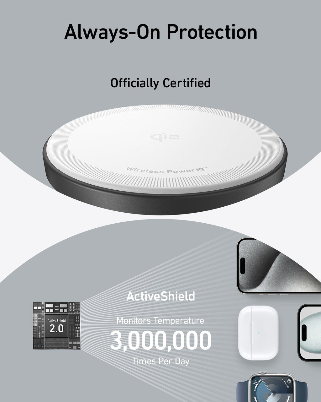 Refurbished Anker MagGo Wireless Charging Station (3-in-1 Stand)