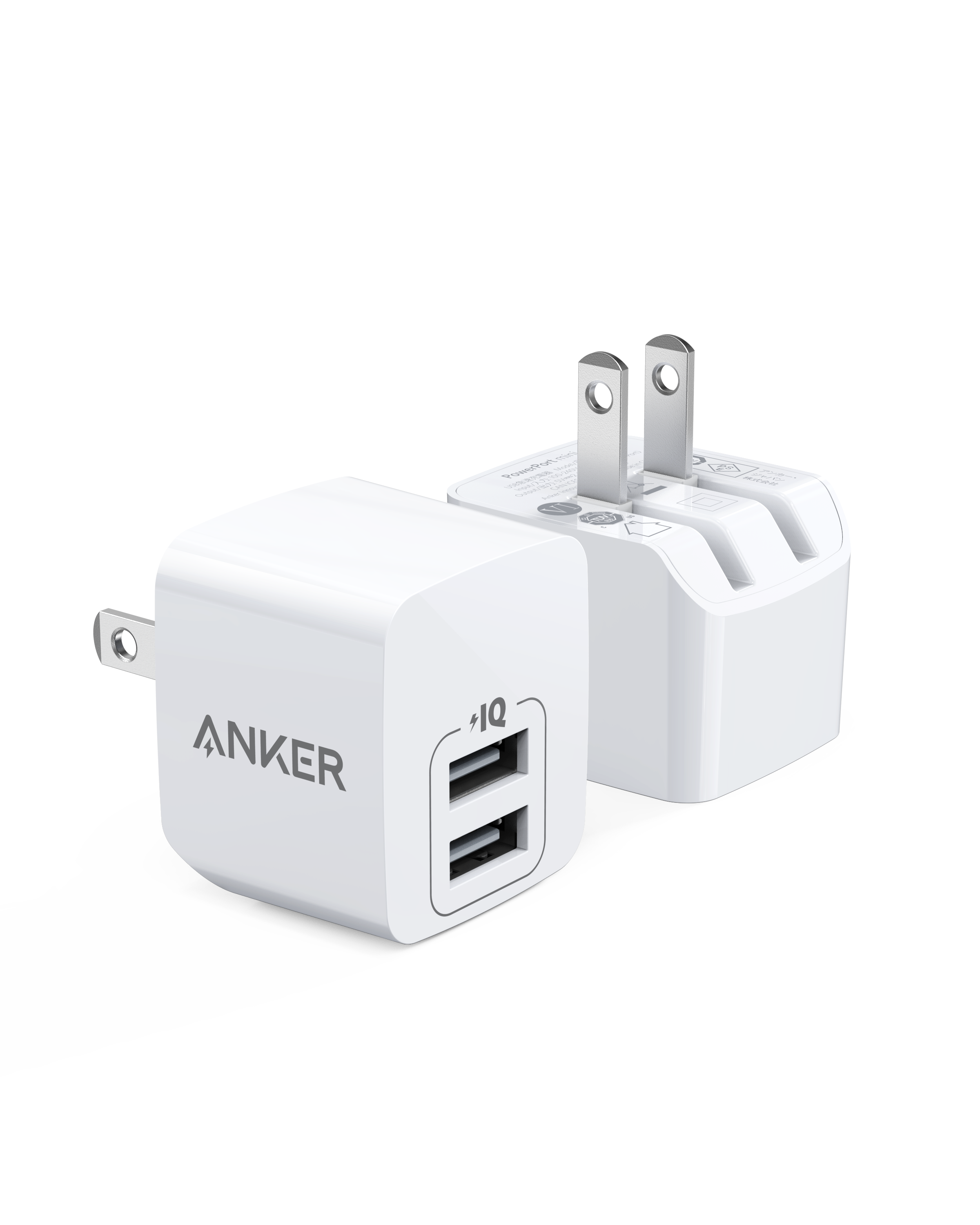 Dual-Port 12W Wall Charger (2-Pack)
