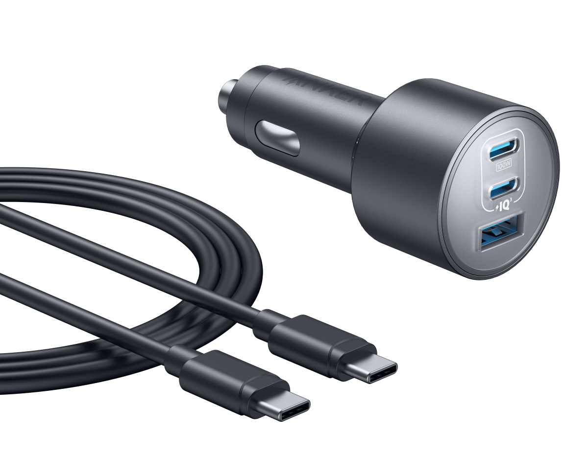 Nano Car Charger (167.5W, 3 Ports)