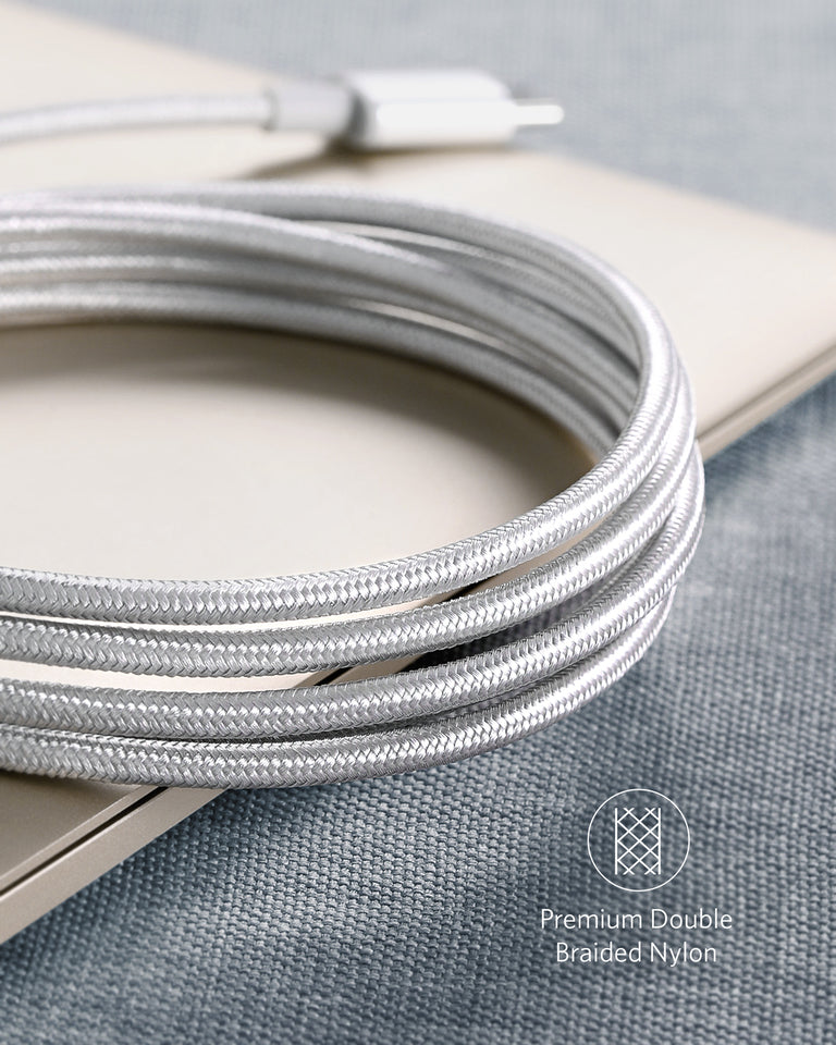 Anker silver cable with double braided nylon for Keyword